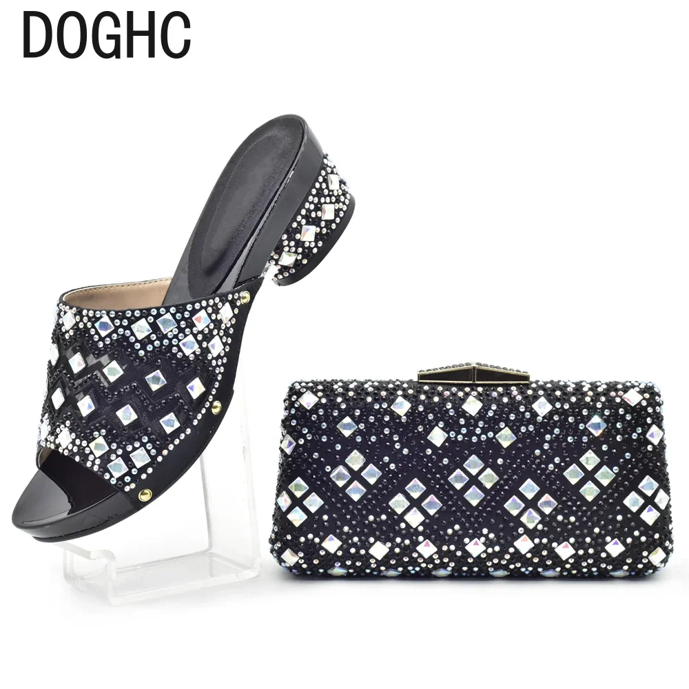 Fashion Wedding Shoe and Purse for Bride Matching Shoes and Bags High Quality Glitter Nigerian Party Shoe Sandals Clutch Purse
Fashion Wedding Shoe and Purse for Bride Matching Shoes and Bags High Quality Glitter Nigerian Party Shoe Sandals Clutch Purse