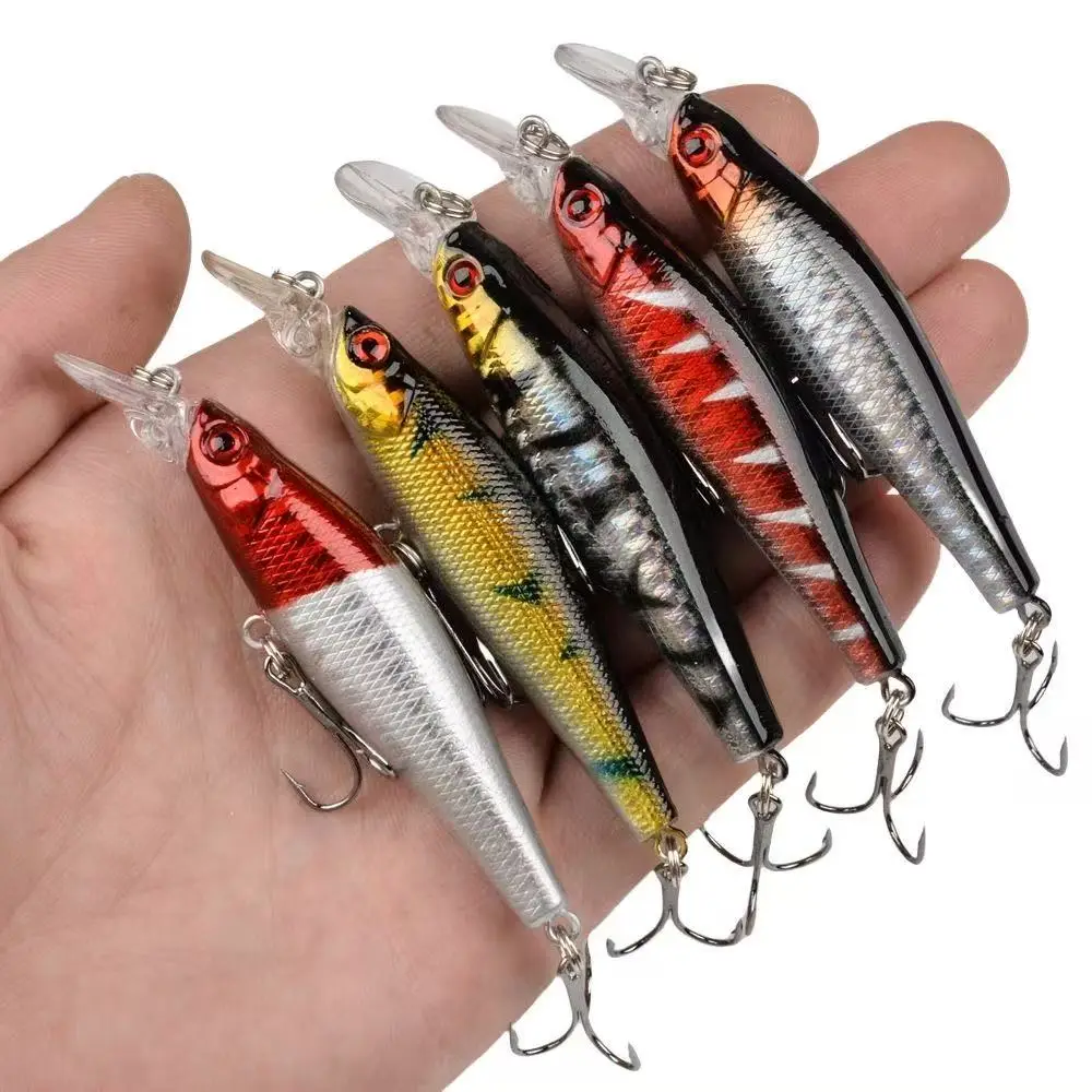 8.5cm 8g Floating Minnow Lure 3D Lifelike Eyes Double Sharp Treble Hooks 0-7FT Diving Depth Hard Fishing Bait 5 Colors for Bass
8.5cm 8g Floating Minnow Lure 3D Lifelike Eyes Double Sharp Treble Hooks 0-7FT Diving Depth Hard Fishing Bait 5 Colors for Bass