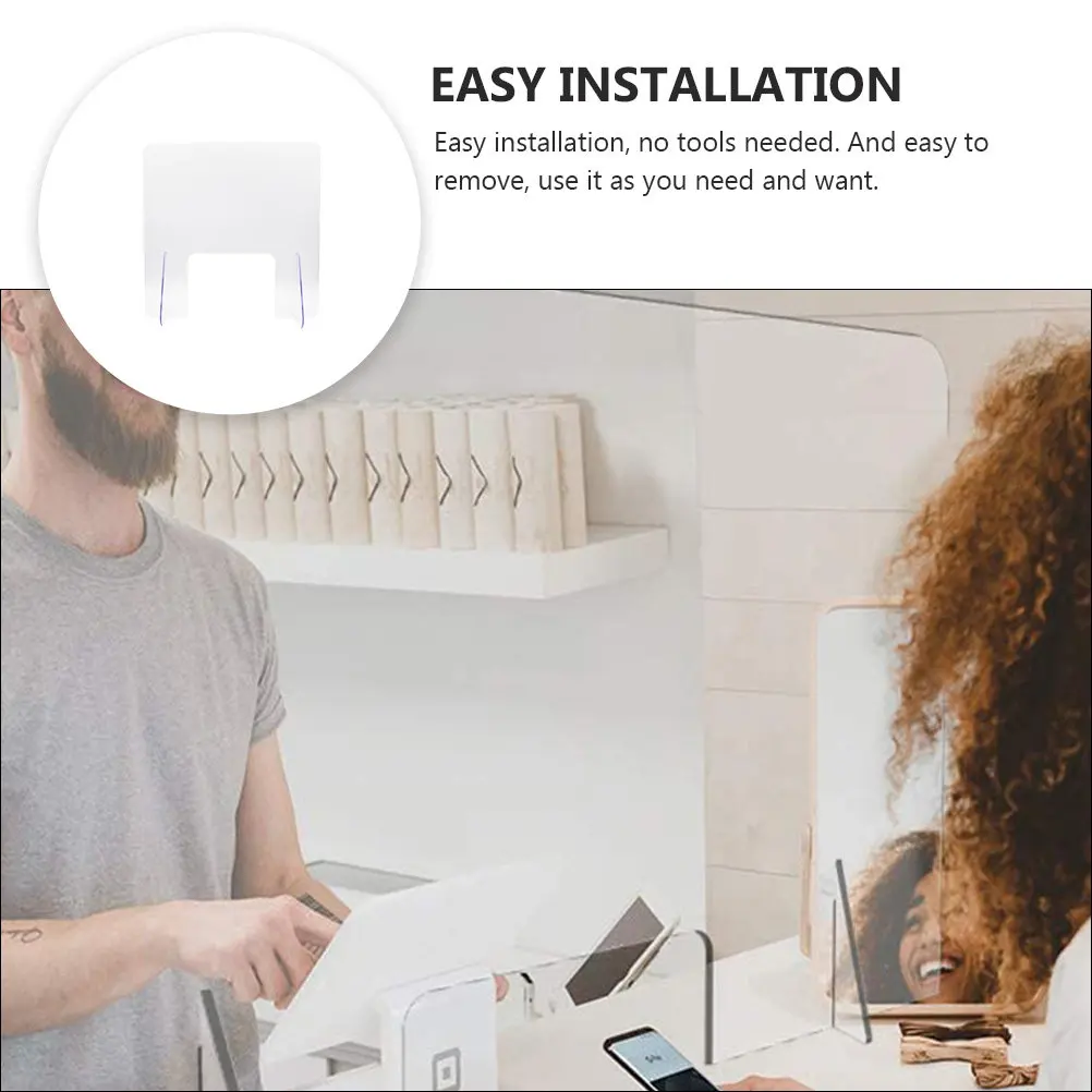 Защитный экран-перегородка для стола, прозрачный, отдельно стоящий, легко устанавливаемый, съемный, для ежедневного использования
Защитный экран-перегородка для стола, прозрачный, отдельно стоящий, легко устанавливаемый, съемный, для ежедневного использования