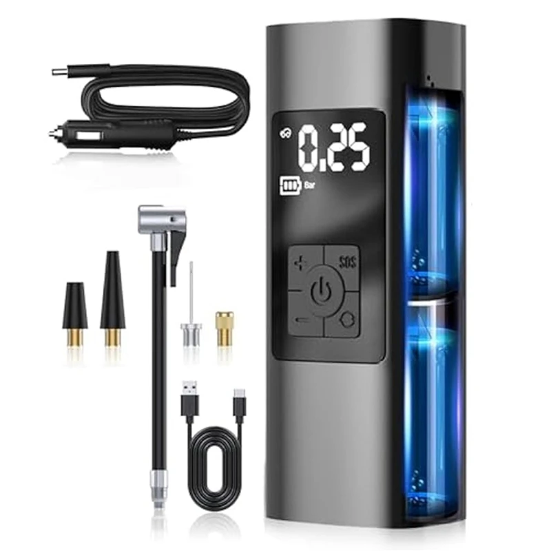 Tire Inflator Portable Air Compressor,150PSI Cordless Portable Air Pump For Car Tires,LCD Display Portable Tire Inflator Durable
Tire Inflator Portable Air Compressor,150PSI Cordless Portable Air Pump For Car Tires,LCD Display Portable Tire Inflator Durable