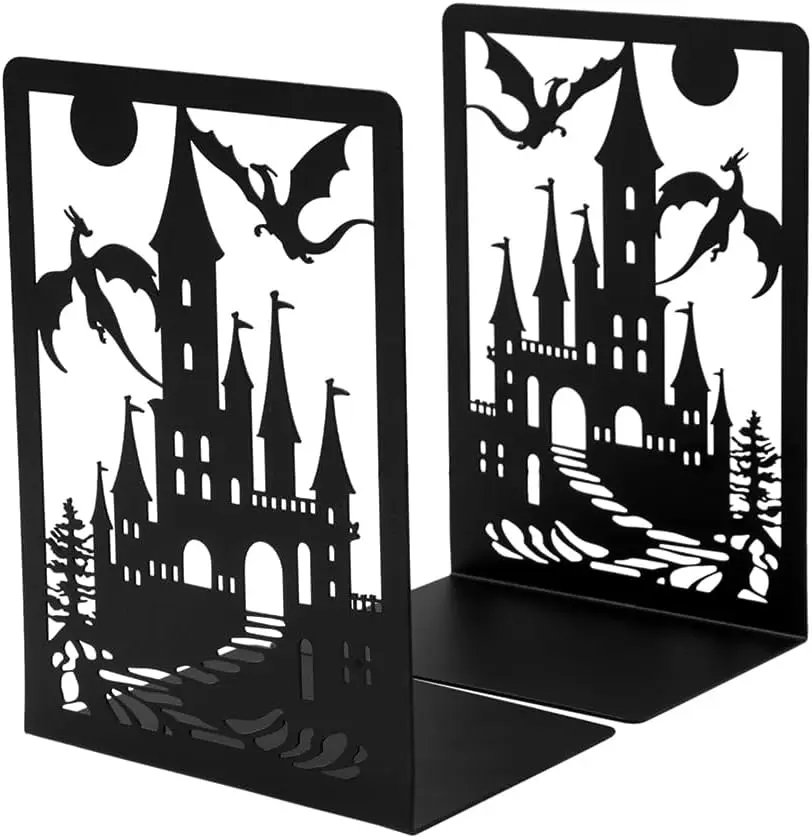 Metal Book Ends for Shelves, 1 Pair Non Skid Book Divider Decorative Holder Abstract Art Design Book Stopper for Office Home
Metal Book Ends for Shelves, 1 Pair Non Skid Book Divider Decorative Holder Abstract Art Design Book Stopper for Office Home