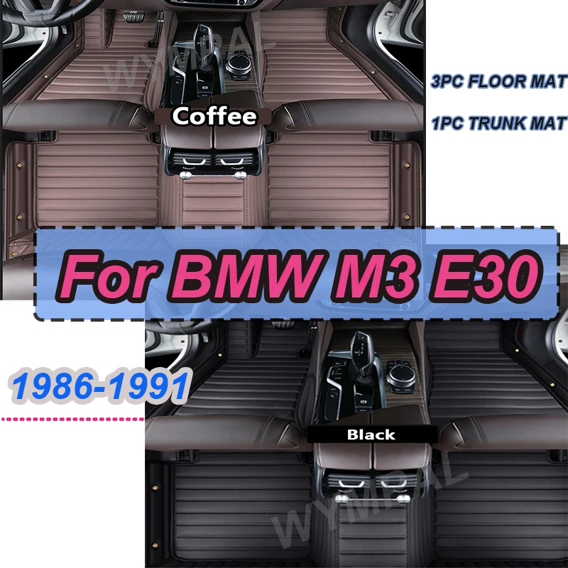 LUXURY Car Floor Mat For BMW M3 E30 1986~1991 5 Seats Coupé Leather Floor Mats Carpet Protector Mud Car Accessories Interior
LUXURY Car Floor Mat For BMW M3 E30 1986~1991 5 Seats Coupé Leather Floor Mats Carpet Protector Mud Car Accessories Interior