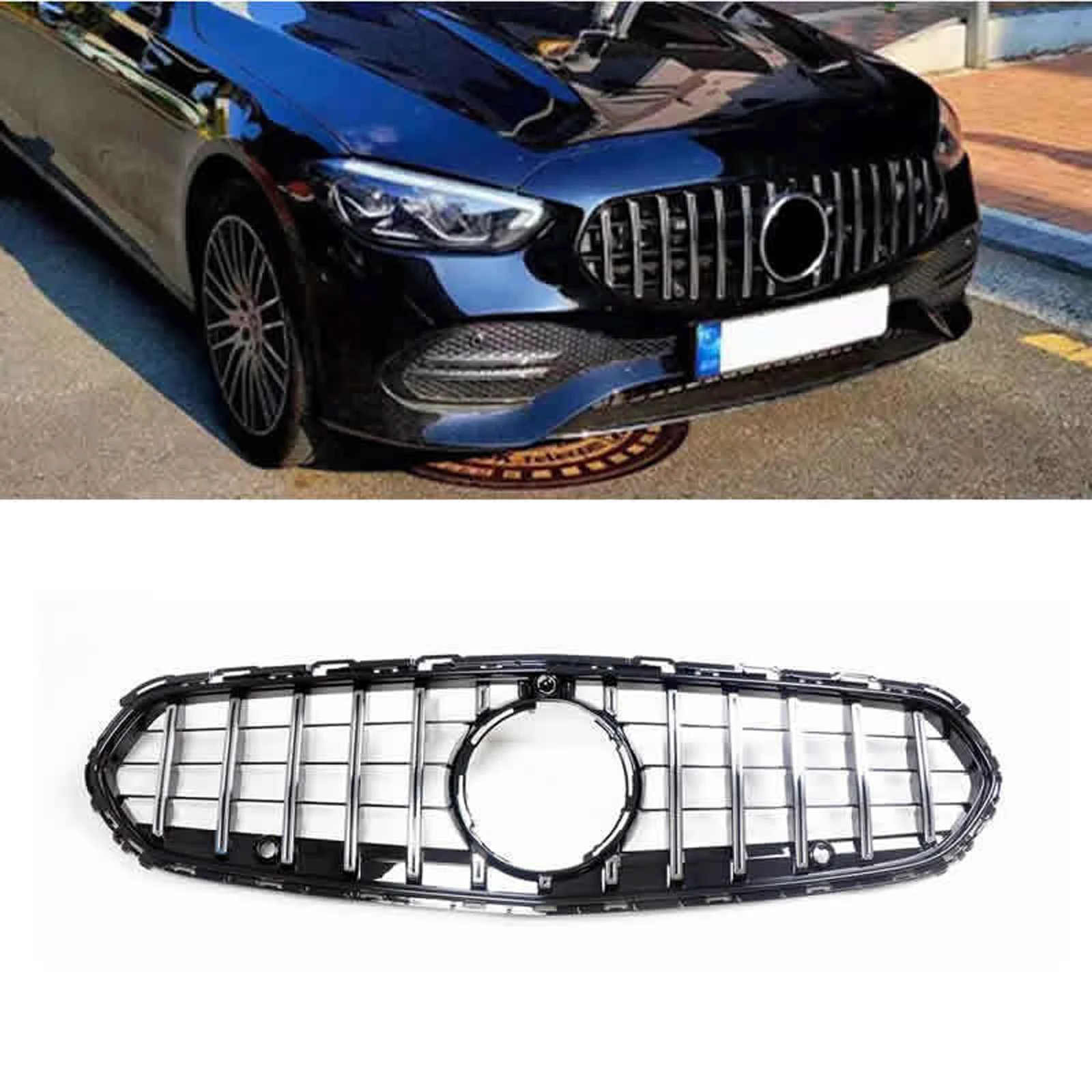 Gloss Black GTR Style Front Bar Grille Fit for Mercedes-Benz W206 C206 C-Class 2021+
Gloss Black GTR Style Front Bar Grille Fit for Mercedes-Benz W206 C206 C-Class 2021+