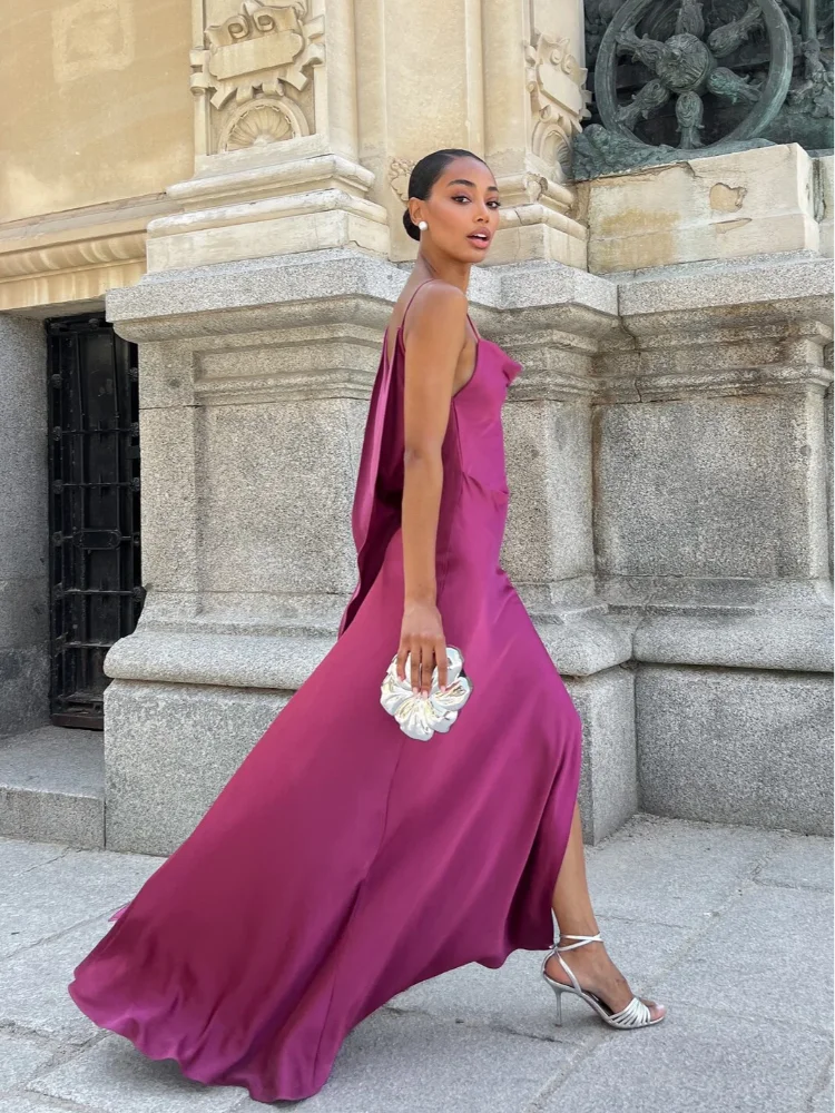 Solid Color Round Neck Backless Camisole Dress Women Elegant Sleeveless Waist Cinching Slim Dresses 2026 Lady Evening Party Robe
Solid Color Round Neck Backless Camisole Dress Women Elegant Sleeveless Waist Cinching Slim Dresses 2026 Lady Evening Party Robe