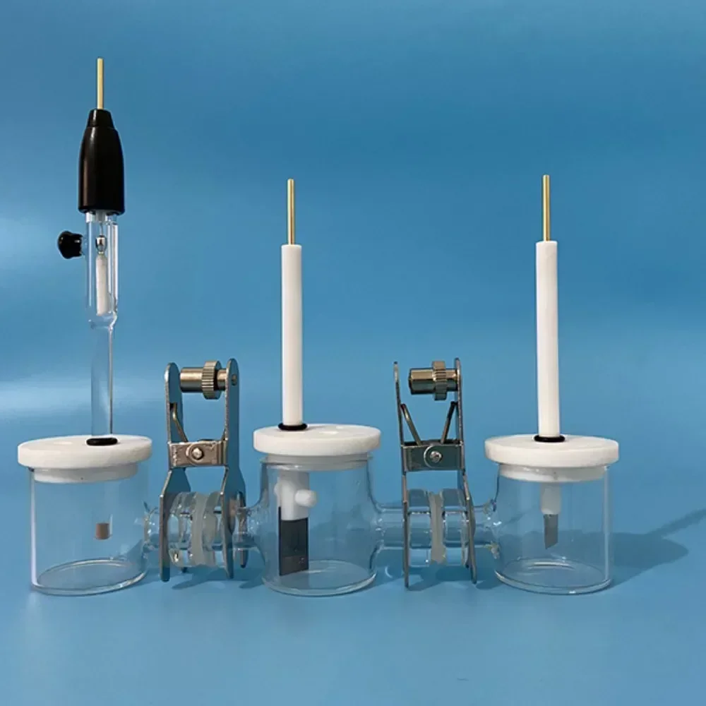 H-type electrolytic cell three-port H-type replaceable membrane sealed/unsealed electrolytic cell three-electrode system
H-type electrolytic cell three-port H-type replaceable membrane sealed/unsealed electrolytic cell three-electrode system