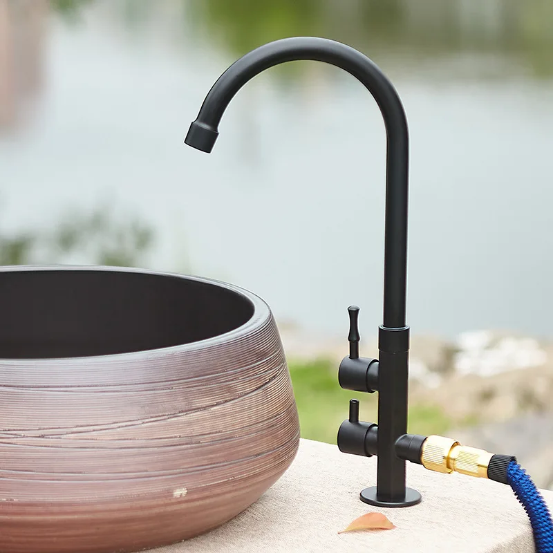 Brass Black Single Cold Water Faucet Outdoor Courtyard Frost Resistant Sink Basin Taps Dual Use for Garden Balcony
Brass Black Single Cold Water Faucet Outdoor Courtyard Frost Resistant Sink Basin Taps Dual Use for Garden Balcony