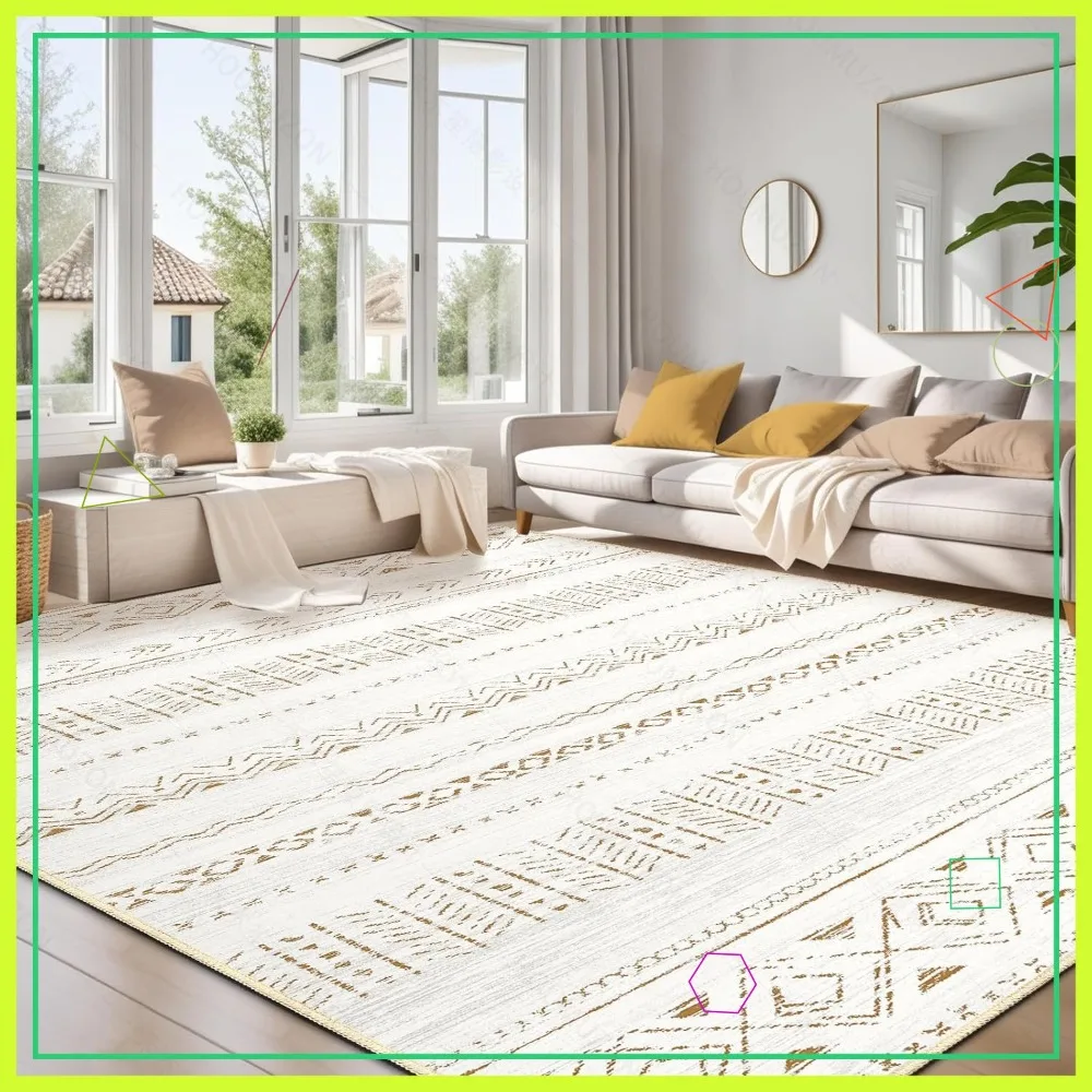 Моющийся нескользящий ковер 6x9 для гостиной, мягкий ковер с низким ворсом в стиле бохо-фармхаус, коричнево-кремовый
Моющийся нескользящий ковер 6x9 для гостиной, мягкий ковер с низким ворсом в стиле бохо-фармхаус, коричнево-кремовый