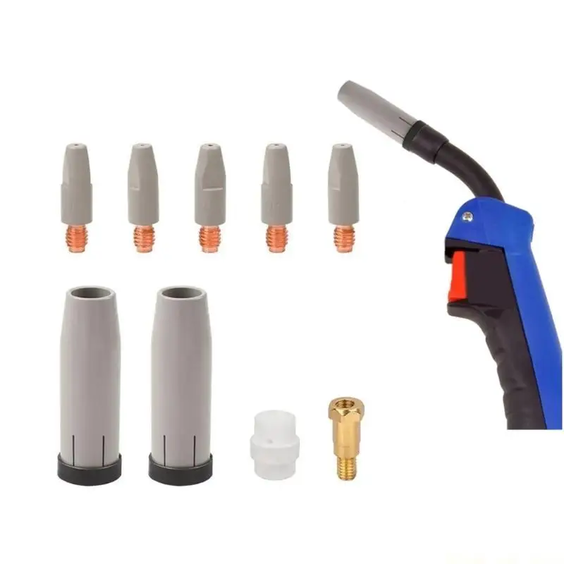 A2BE Pack of 9 Conductive Nozzles Conductive Rod set for 24KD Welding Guns designs for Longevity & Efficient Operate
A2BE Pack of 9 Conductive Nozzles Conductive Rod set for 24KD Welding Guns designs for Longevity & Efficient Operate