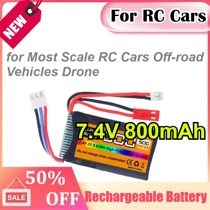 7.4V 800mAh with JST and PH2.0 Plugs for Most Scale RC Cars Off-road Vehicles Drone Rechargeable Battery
7.4V 800mAh with JST and PH2.0 Plugs for Most Scale RC Cars Off-road Vehicles Drone Rechargeable Battery
