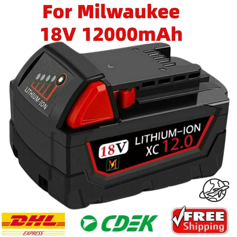 6000mAH for Milwaukee M18 18V Replacement M18B5 XC Li-ion Battery True Capacity 48-11-1815 2604-20 48-11-1850 2604-22 Charger
6000mAH for Milwaukee M18 18V Replacement M18B5 XC Li-ion Battery True Capacity 48-11-1815 2604-20 48-11-1850 2604-22 Charger