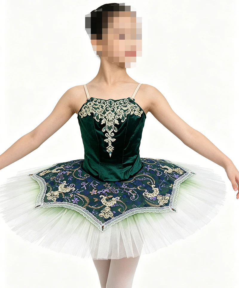 Akeylia Dark green transitioning to white professional ballet tutu performance pancake tutu competition Adjustable BLST20135
Akeylia Dark green transitioning to white professional ballet tutu performance pancake tutu competition Adjustable BLST20135