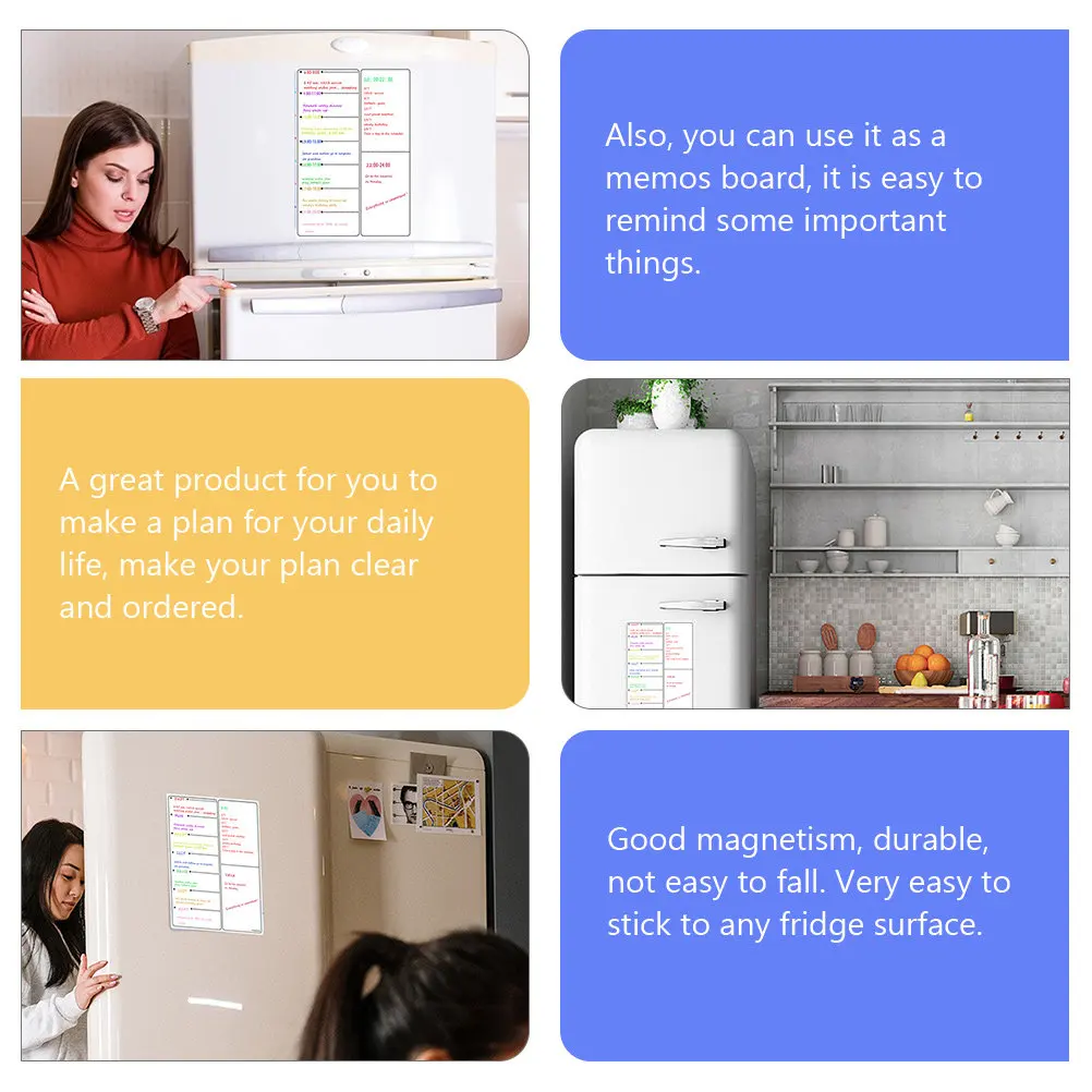 Magnetic Weekly Calendar Fridge Schedule Board Erasable Planning Whiteboard for Family Meal Planner and to Do List Organizer
Magnetic Weekly Calendar Fridge Schedule Board Erasable Planning Whiteboard for Family Meal Planner and to Do List Organizer