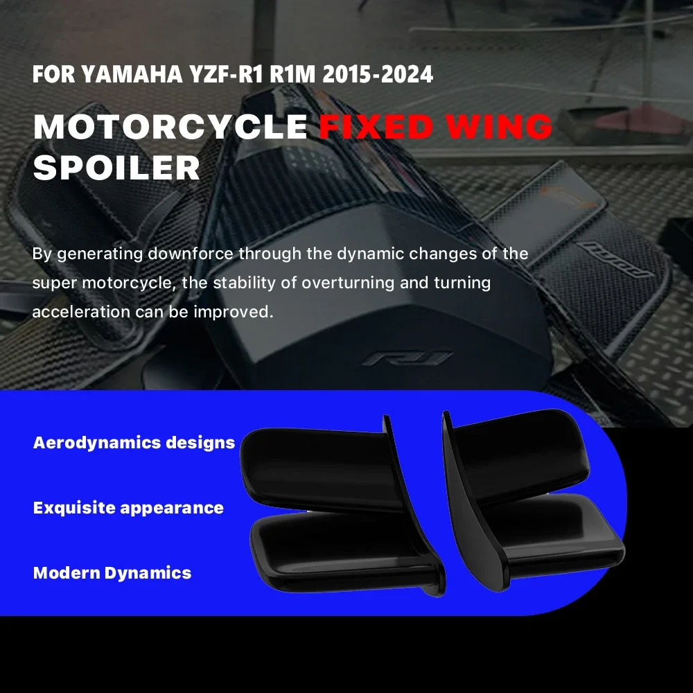 Motorcycle Rear Tailboard Fixed Wing Spoiler Suitable For Yamaha YZF-R1 R1M 2015-2024 Side Wing Cover Fixed Wing Carbon Paint
Motorcycle Rear Tailboard Fixed Wing Spoiler Suitable For Yamaha YZF-R1 R1M 2015-2024 Side Wing Cover Fixed Wing Carbon Paint