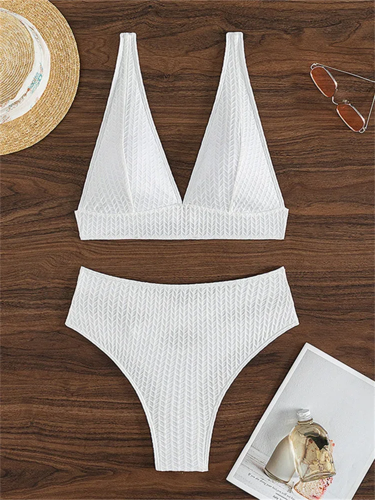Sexy Hollow Out High Waist Bikini 2024 Women Solid White V Neck Push Up Two Piece Swimsuit Beach Bathing Suit Backless Swimwear
Sexy Hollow Out High Waist Bikini 2024 Women Solid White V Neck Push Up Two Piece Swimsuit Beach Bathing Suit Backless Swimwear