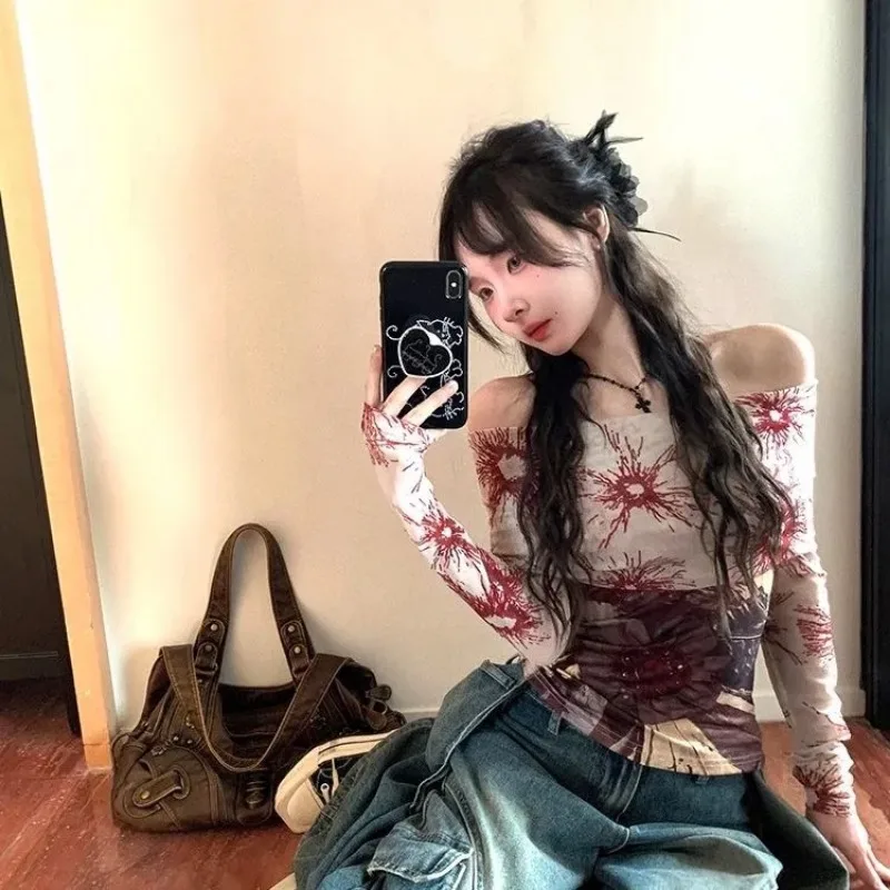 Y2k Women's Spring Summer New Design Top Vintage Oil Painting Style Big Lapel One-shoulder Long-sleeve Slim Mesh Comfortable
Y2k Women's Spring Summer New Design Top Vintage Oil Painting Style Big Lapel One-shoulder Long-sleeve Slim Mesh Comfortable