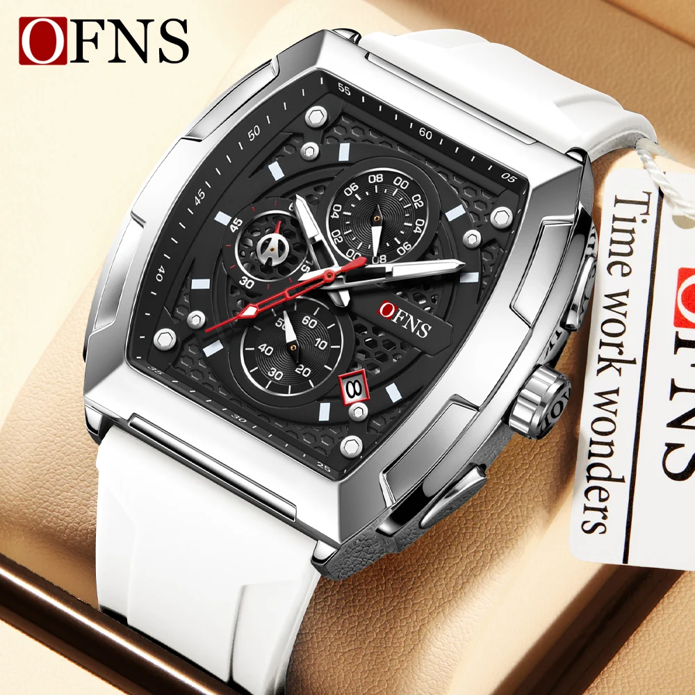 OFNS Men's Sport Quartz Watch Water Resistant Chronograph Luminous Silicone Band Perfect Gift for Boyfriend Men's Wristwatch
OFNS Men's Sport Quartz Watch Water Resistant Chronograph Luminous Silicone Band Perfect Gift for Boyfriend Men's Wristwatch