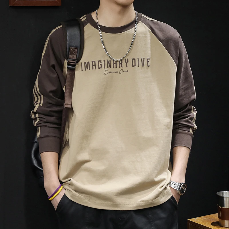 Striped long sleeve T-shirt men pure cotton fashion brand loose large size new men with American retro spring and autumn
Striped long sleeve T-shirt men pure cotton fashion brand loose large size new men with American retro spring and autumn