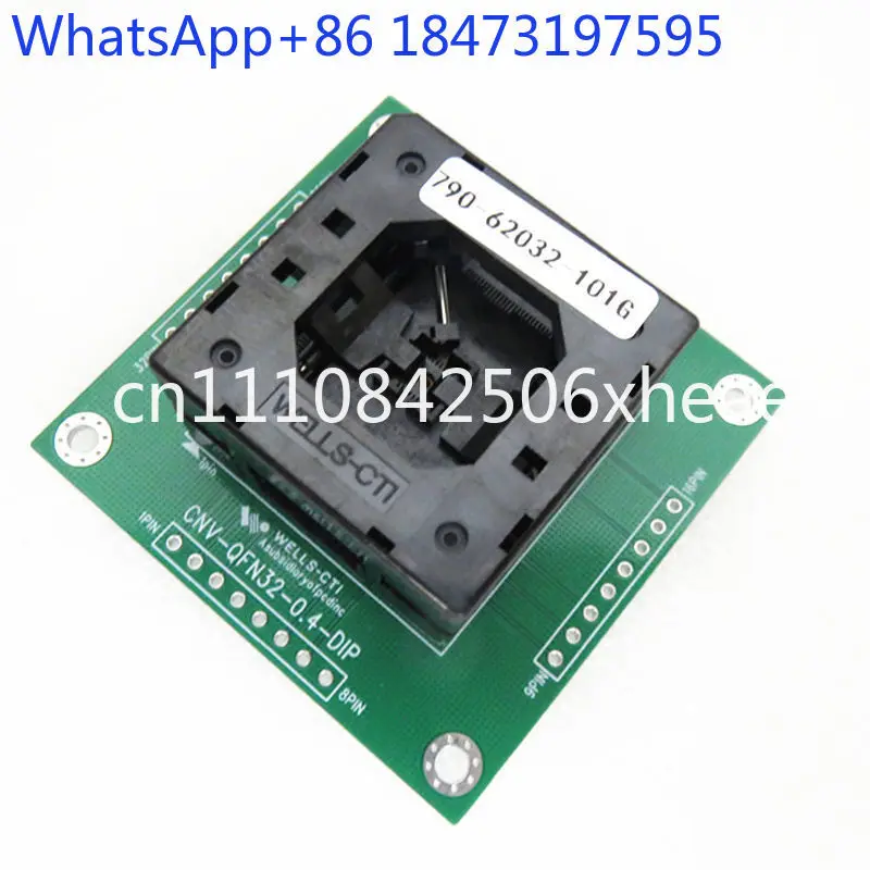 790-62032-101G Burning seat QFN32 test seat IC aging programming seat 4 * 4mm/P0.4mm import
790-62032-101G Burning seat QFN32 test seat IC aging programming seat 4 * 4mm/P0.4mm import