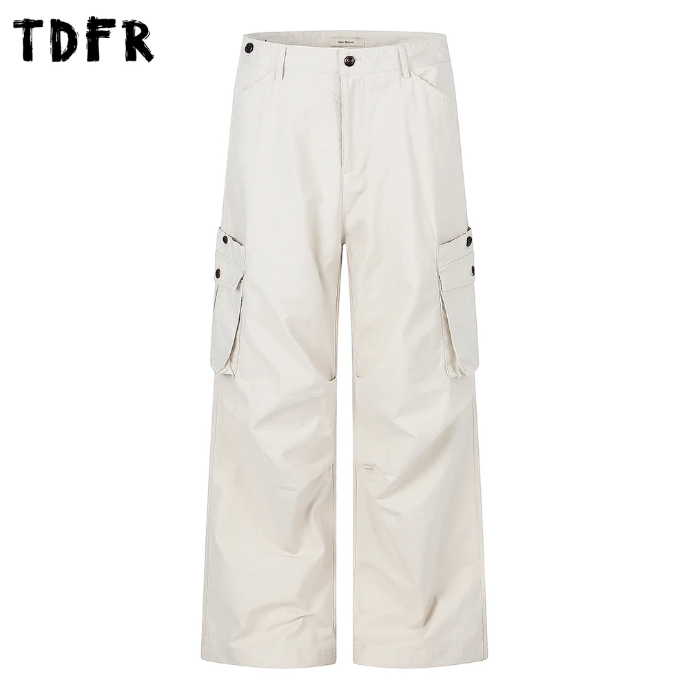 Multi-Pocket Cargo Pants Mens Pleated Solid Color Retro Casual Straight Wide Leg Baggy Trousers Man
Multi-Pocket Cargo Pants Mens Pleated Solid Color Retro Casual Straight Wide Leg Baggy Trousers Man