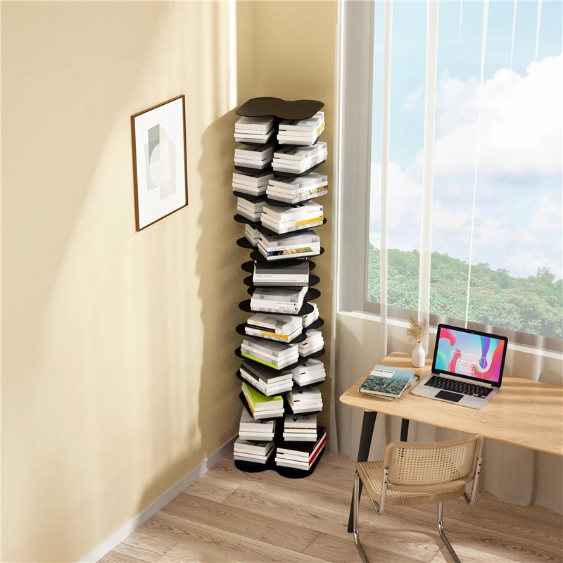 French creative children's rotating art spiral bookshelf floor shelf wrought iron invisible minimalist corner bookcase
French creative children's rotating art spiral bookshelf floor shelf wrought iron invisible minimalist corner bookcase