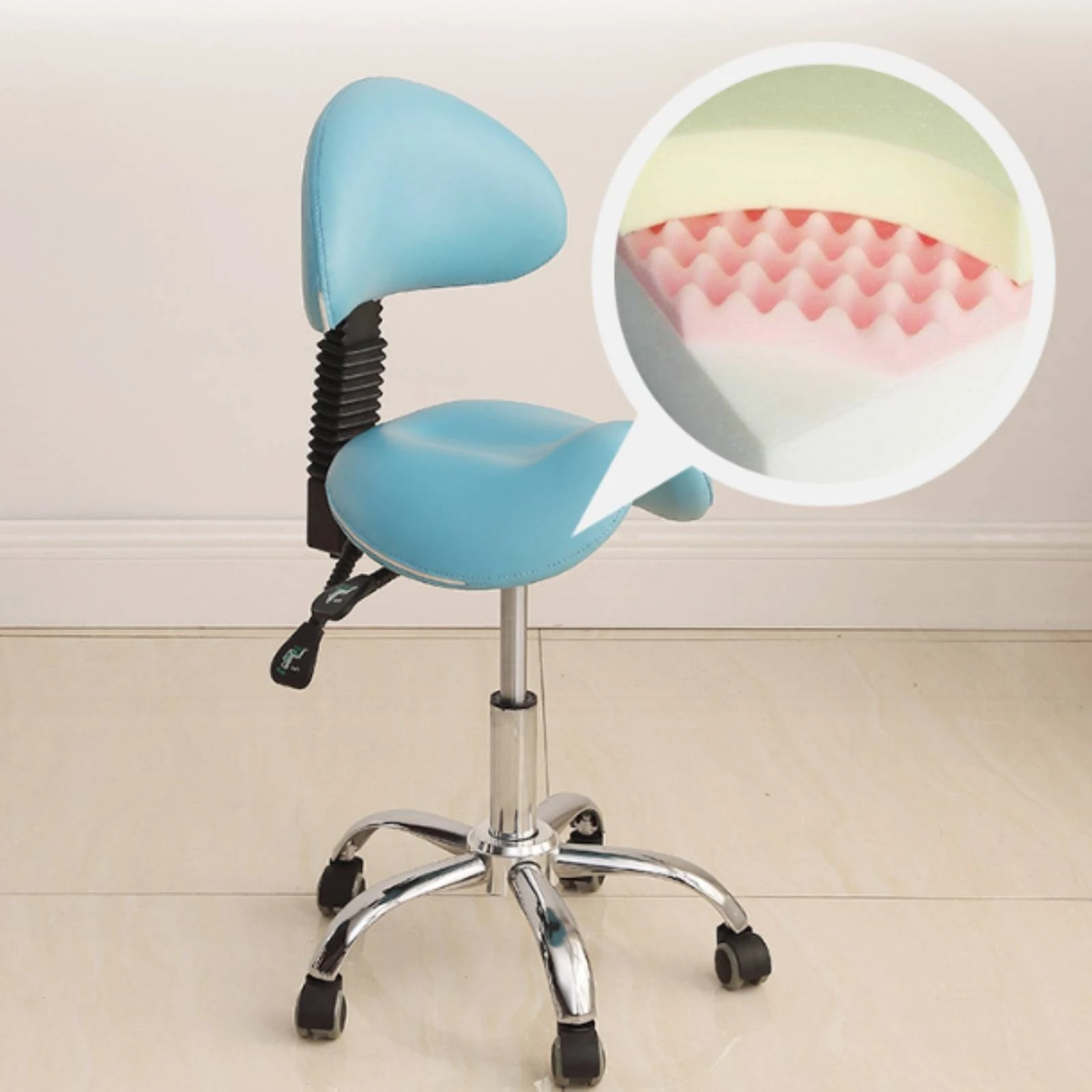 Height Adjustable Salon Chair Synthetic Leather Salon Swivel Chair Seating Five-Point Base Base Casters for Dentists
Height Adjustable Salon Chair Synthetic Leather Salon Swivel Chair Seating Five-Point Base Base Casters for Dentists