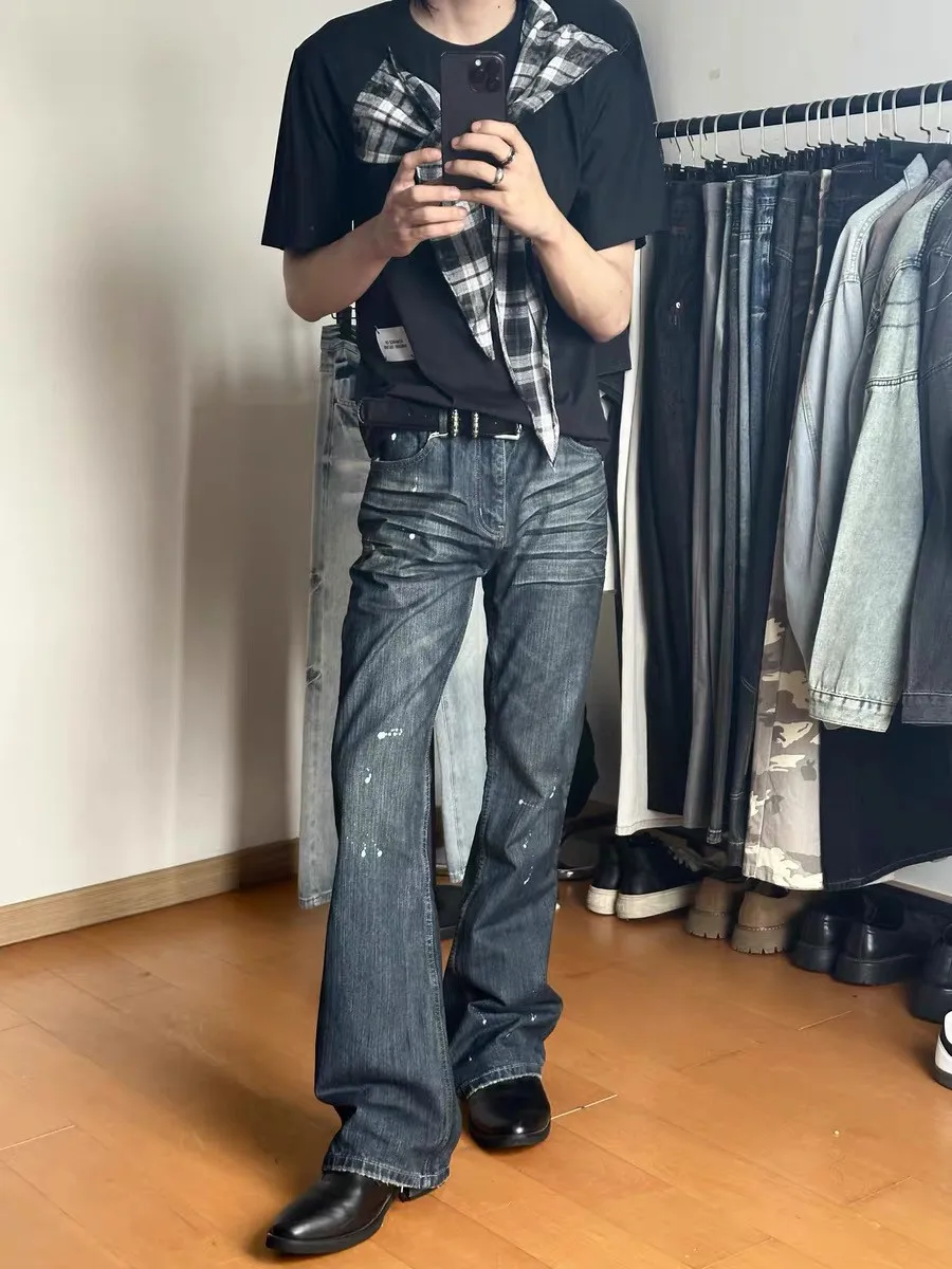 Cleanfit Style Heavyweight Bootcut Men's Jeans Distressed Washed Dye Casual Trousers Micro Flared Slim Fit Long Pants
Cleanfit Style Heavyweight Bootcut Men's Jeans Distressed Washed Dye Casual Trousers Micro Flared Slim Fit Long Pants