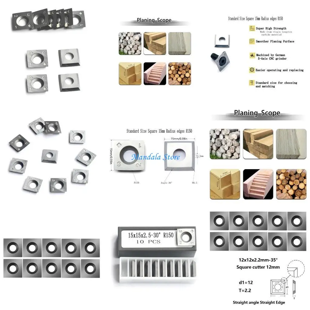 U2JC Square Carbides Inserts Replacement Cutters 12x12x2.2mm 35° Woodworking Lathe
U2JC Square Carbides Inserts Replacement Cutters 12x12x2.2mm 35° Woodworking Lathe