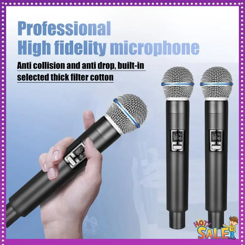 AA87 Professional Wireless Microphone Set Mic UHF Long Range Dual Antenna For Karaoke Stage Performances
AA87 Professional Wireless Microphone Set Mic UHF Long Range Dual Antenna For Karaoke Stage Performances
