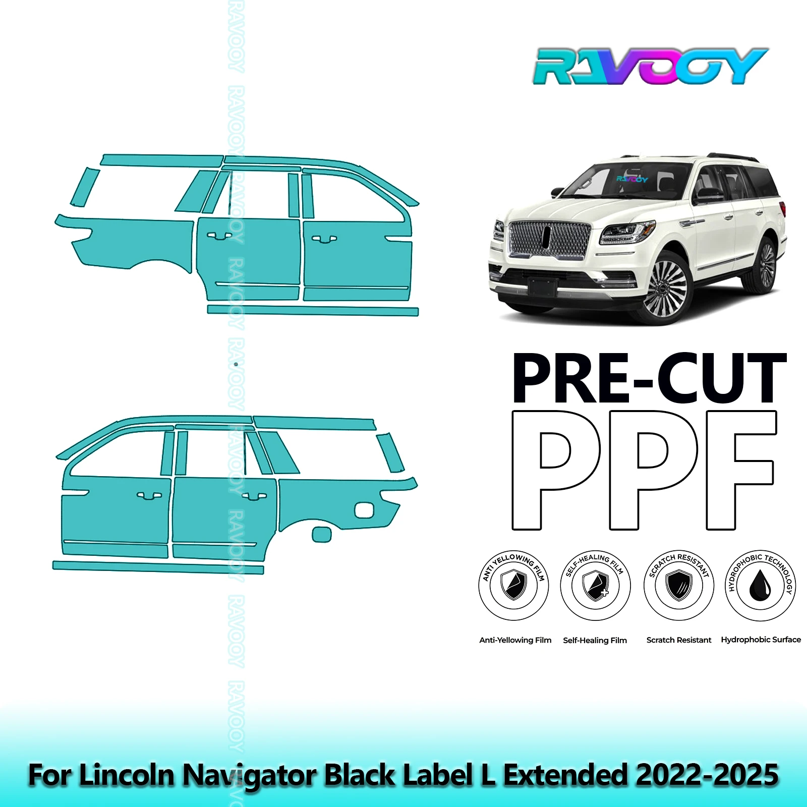 For Lincoln Navigator Black Label L Extended 2022-2025 8.5mil Pre-Cut PPF Door & A/B Pillar Kit TPU Paint Protection Film Set
For Lincoln Navigator Black Label L Extended 2022-2025 8.5mil Pre-Cut PPF Door & A/B Pillar Kit TPU Paint Protection Film Set