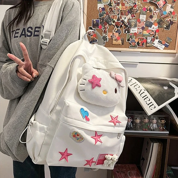 Kawaii мультфильм Hello Kitty милый мультфильм детский забавный рюкзак Kitty Ins студенческий дорожный рюкзак большой емкости подарки
Kawaii мультфильм Hello Kitty милый мультфильм детский забавный рюкзак Kitty Ins студенческий дорожный рюкзак большой емкости подарки