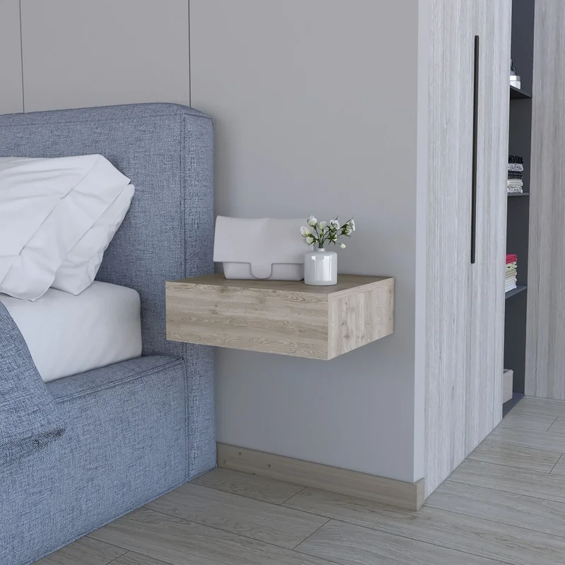 Vienna Wall-Mounted Nightstand with Large Drawer Storage
Vienna Wall-Mounted Nightstand with Large Drawer Storage