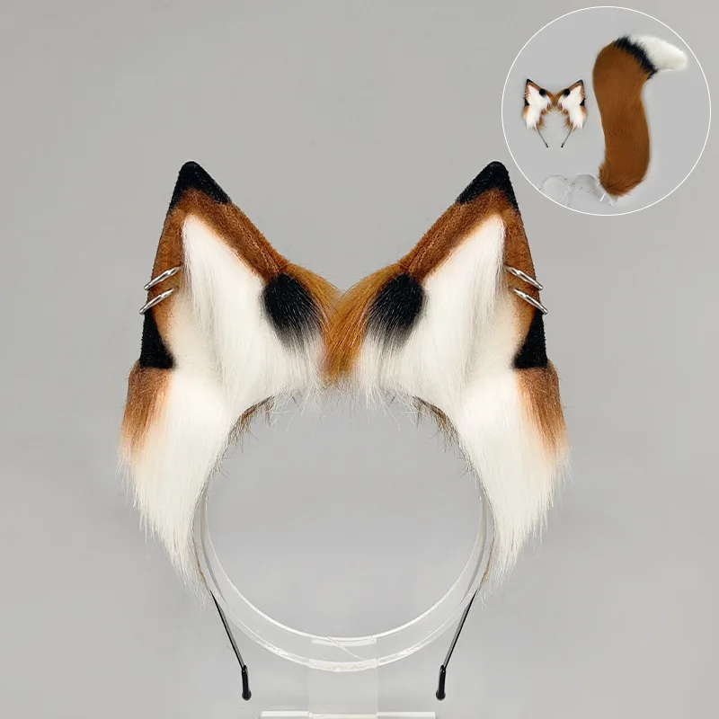 Fluffy Fox Wolf Dog Ears Tail Set Plush Halloween Costume Accessories Cosplay Anime Convention Game Role Play for Festival
Fluffy Fox Wolf Dog Ears Tail Set Plush Halloween Costume Accessories Cosplay Anime Convention Game Role Play for Festival