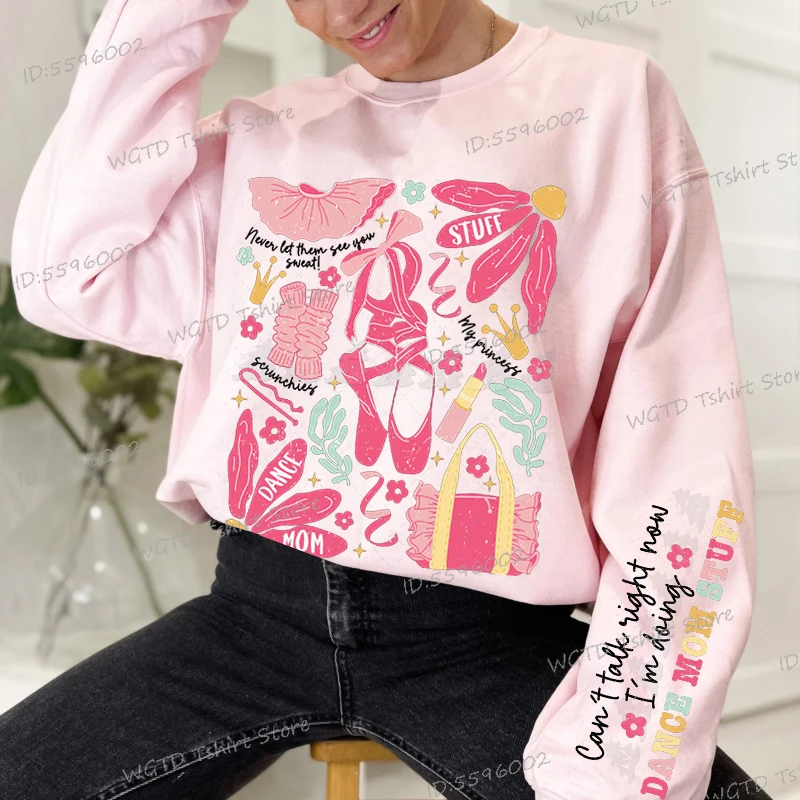 Повседневная женская толстовка для танцевальной мамы, пуловер с принтом Can't Talk Right Now Doing, свободная женская уличная одежда с длинными рукавами и круглым вырезом в богемном стиле
Повседневная женская толстовка для танцевальной мамы, пуловер с принтом Can't Talk Right Now Doing, свободная женская уличная одежда с длинными рукавами и круглым вырезом в богемном стиле