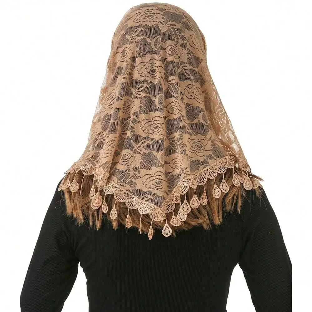 Mass Veil Triangle Mantilla Cathedral Head Covering Chapel Veil Lace Shawl Latin Scarf Colorname Champagne
Mass Veil Triangle Mantilla Cathedral Head Covering Chapel Veil Lace Shawl Latin Scarf Colorname Champagne