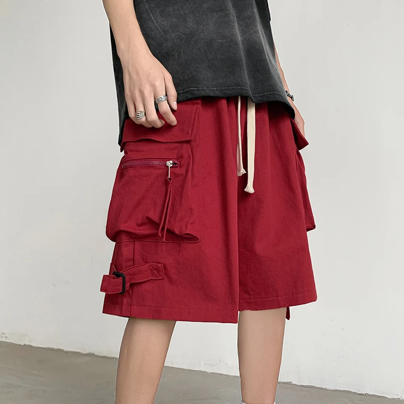 American Retro Wine Red Workwear orts Men Summer Trendy Functional Loose Wide Leg over Knee Six Seven Pants Casual orts
American Retro Wine Red Workwear orts Men Summer Trendy Functional Loose Wide Leg over Knee Six Seven Pants Casual orts