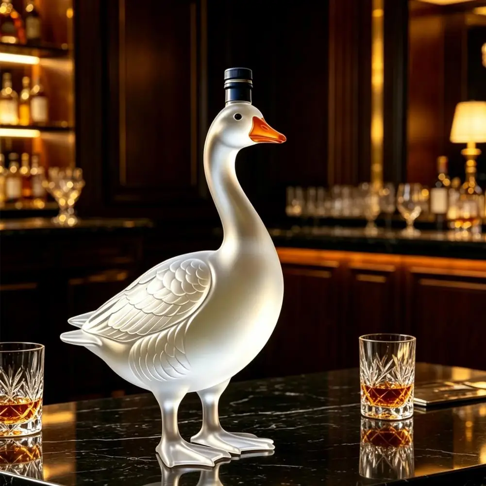 Unique Whiskey Container Goose Shaped Glass Decanter with Stopper 350ml 3d Sculpted Whiskey Bottle Art Deco Carafe for Bourbon
Unique Whiskey Container Goose Shaped Glass Decanter with Stopper 350ml 3d Sculpted Whiskey Bottle Art Deco Carafe for Bourbon