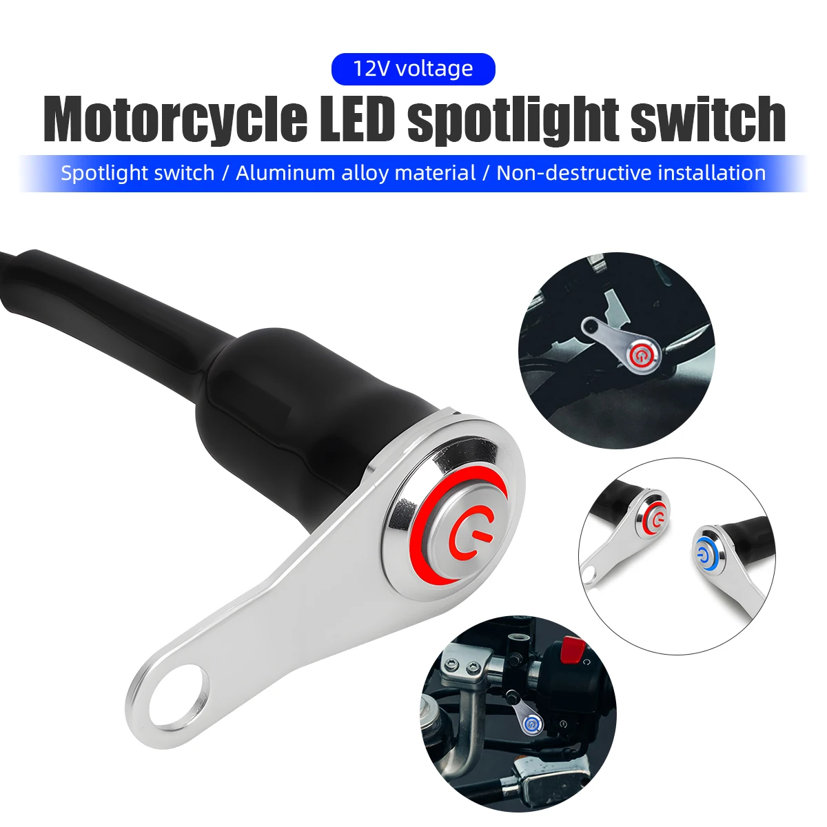 Motorcycle Switch ON+OFF Handlebar Mount Aluminum Alloy Waterproof 12V Fog Light Lamps ATV UTV Motorbike Horn Push Button Switch
Motorcycle Switch ON+OFF Handlebar Mount Aluminum Alloy Waterproof 12V Fog Light Lamps ATV UTV Motorbike Horn Push Button Switch