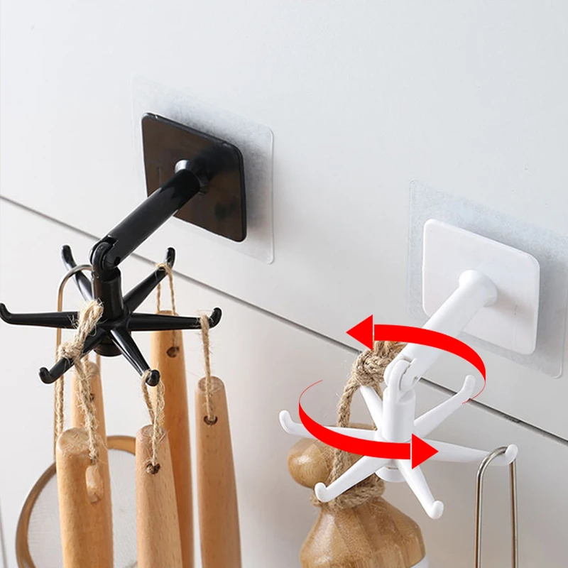 Kitchen Organizer Swivel Hooks Creative Hooks Hole-free Multifunctional Explosion Hooks Rotatable Dual-Use Kitchen Accessories
Kitchen Organizer Swivel Hooks Creative Hooks Hole-free Multifunctional Explosion Hooks Rotatable Dual-Use Kitchen Accessories
