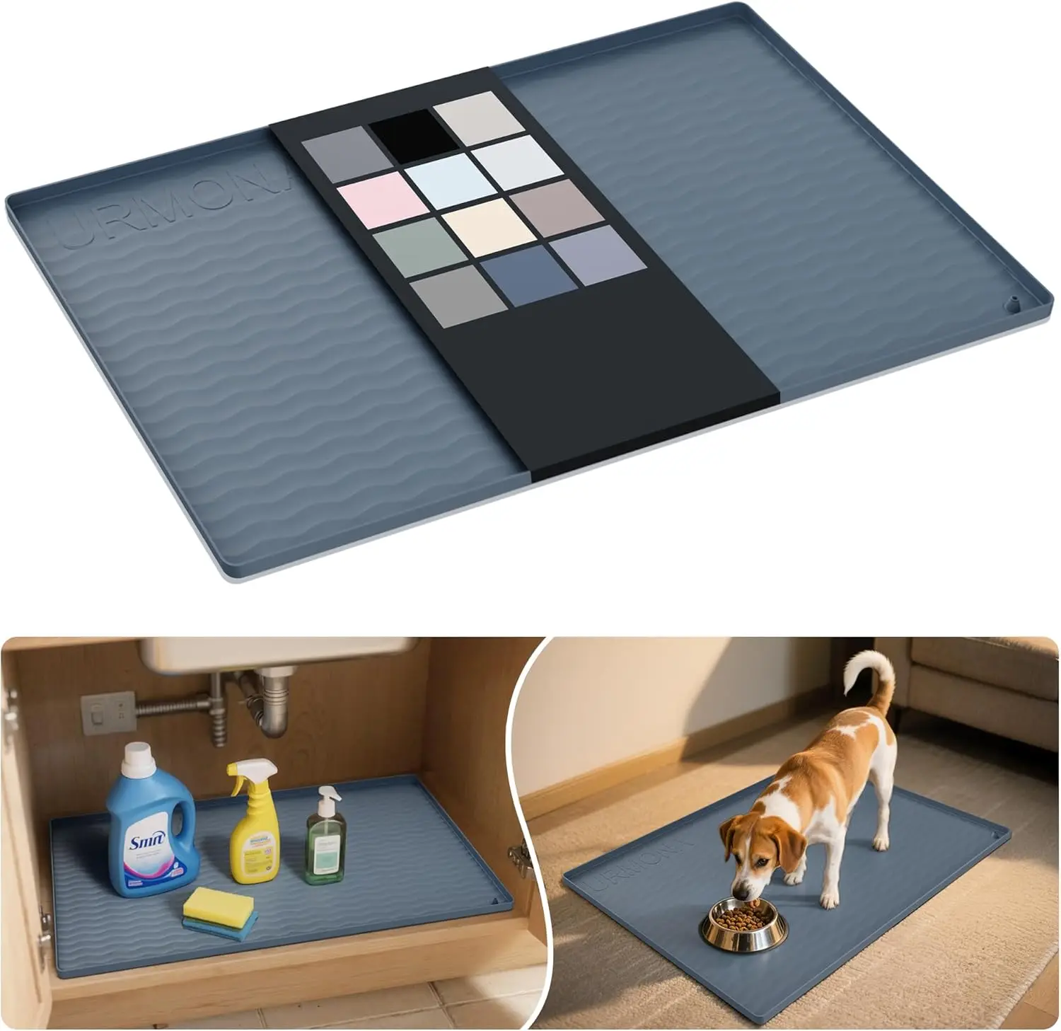 Waterproof Silicone Under Sink Mat 31'' x 22'' Shelf Liner for Kitchen and Bathroom, Cabinet and Counter Protector, Storage and
Waterproof Silicone Under Sink Mat 31'' x 22'' Shelf Liner for Kitchen and Bathroom, Cabinet and Counter Protector, Storage and