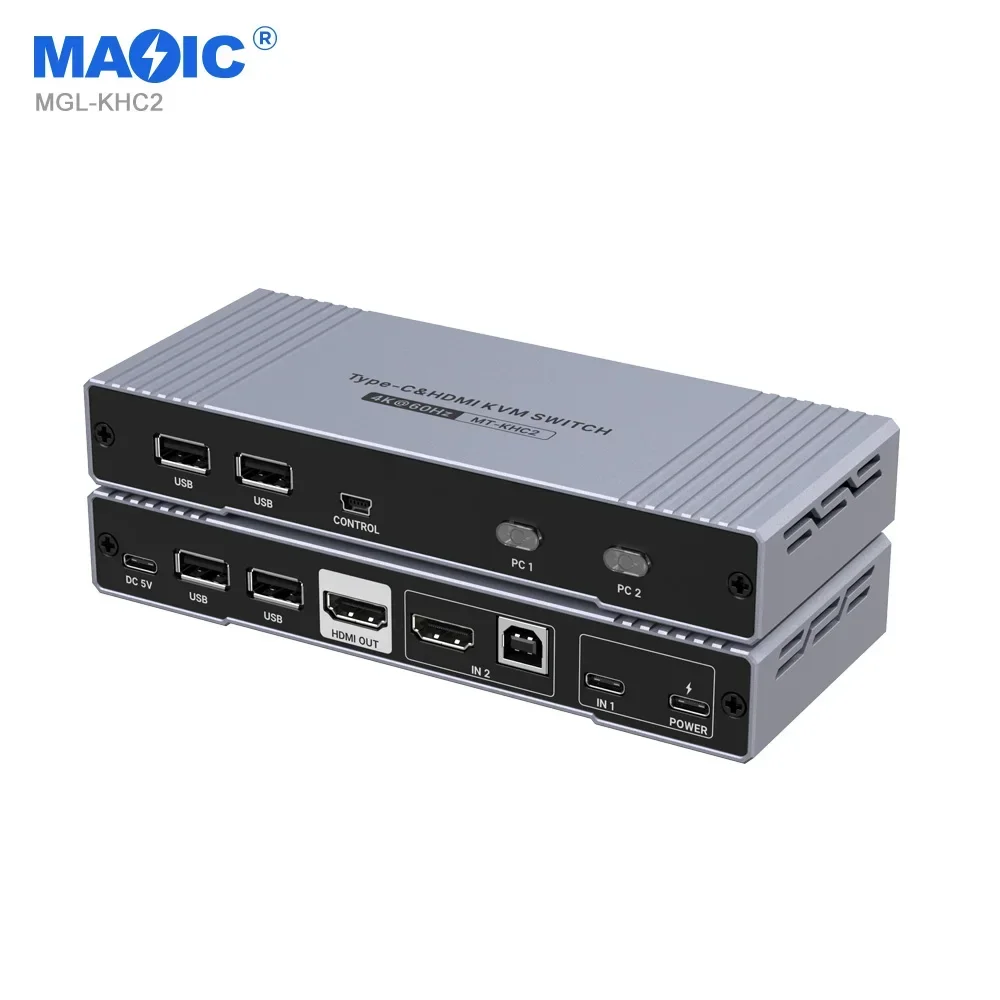 In stock4k 60hz USB 2.0 Type C HDMI KVM Switcher 2 Port HDMI KVM Switch for Monitor Laptop
In stock4k 60hz USB 2.0 Type C HDMI KVM Switcher 2 Port HDMI KVM Switch for Monitor Laptop
