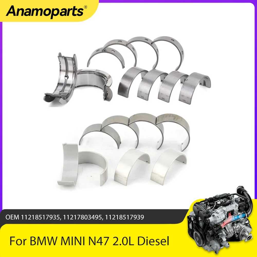 Комплект подшипников главного шатунного вала двигателя подходит для 2,0 л N47 для BMW X1 X5 X3 1 5 SERIES E61 E81 E87 F30 F36 F10 2,0L 08-16 
Комплект подшипников главного шатунного вала двигателя подходит для 2,0 л N47 для BMW X1 X5 X3 1 5 SERIES E61 E81 E87 F30 F36 F10 2,0L 08-16