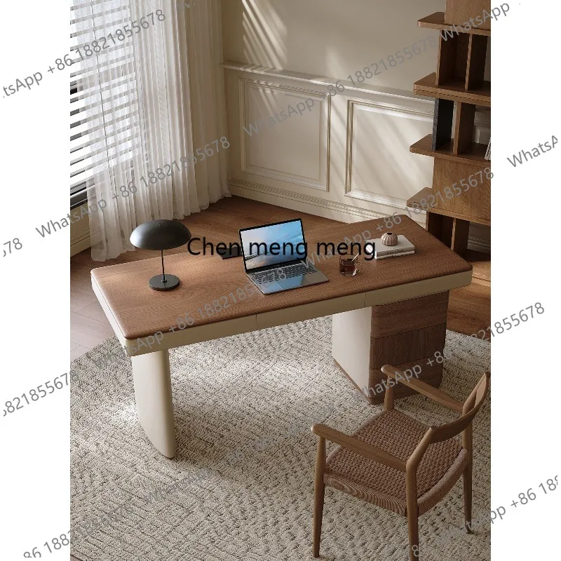 Light luxury modern walnut household Italian minimalist workbench solid wood large board computer desk
Light luxury modern walnut household Italian minimalist workbench solid wood large board computer desk