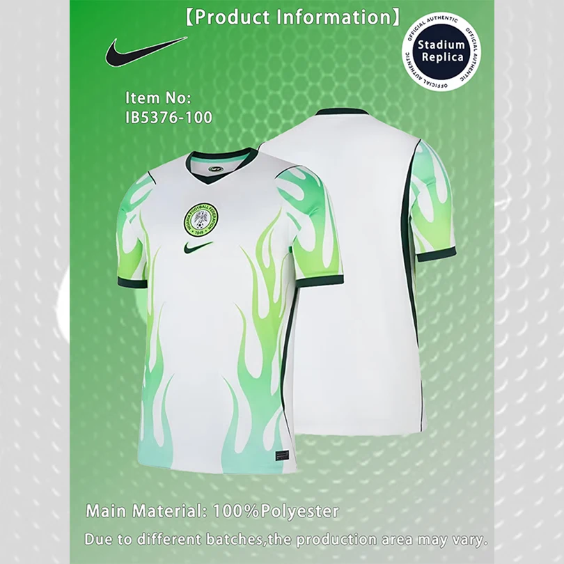 26 nat jerseyNike Dri-FIT Unisex 2026 World Cup Nigeria Away Fan Version Quick-Dry Soccer Jersey Short Sleeve T-Shirt IB5376-100
26 nat jerseyNike Dri-FIT Unisex 2026 World Cup Nigeria Away Fan Version Quick-Dry Soccer Jersey Short Sleeve T-Shirt IB5376-100