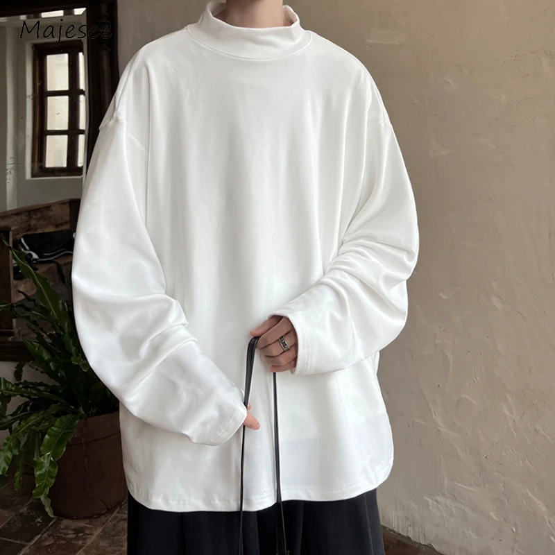 Sweatshirts Men Loose Simple Streetwear Spring Autumn Casual Half High Collar Retro Japanese Style All-match Teenagers Male Soft
Sweatshirts Men Loose Simple Streetwear Spring Autumn Casual Half High Collar Retro Japanese Style All-match Teenagers Male Soft