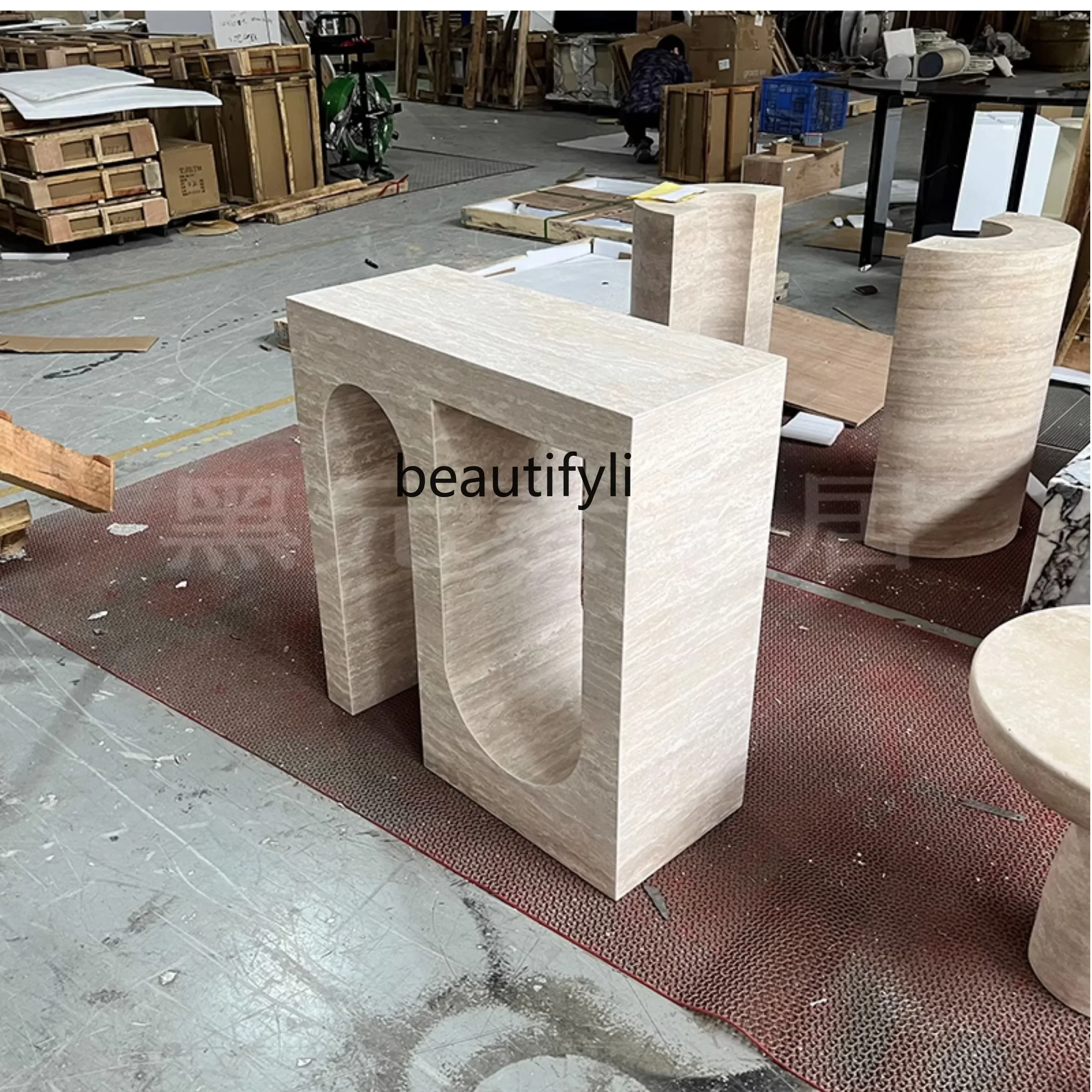 CC Wabi Sand Wind Designer Yellow Travertine Marble Wall Entrance Table Arch Decoration Narrow Table
CC Wabi Sand Wind Designer Yellow Travertine Marble Wall Entrance Table Arch Decoration Narrow Table