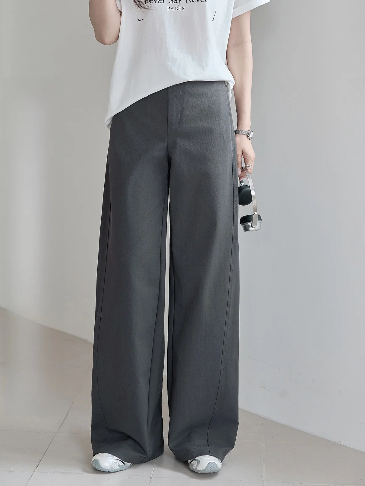 Deep Grey High Waist Wide Leg Casual Pants Women's Summer New Style Versatile Slimming Drawstring Korean Style Commute Pants
Deep Grey High Waist Wide Leg Casual Pants Women's Summer New Style Versatile Slimming Drawstring Korean Style Commute Pants