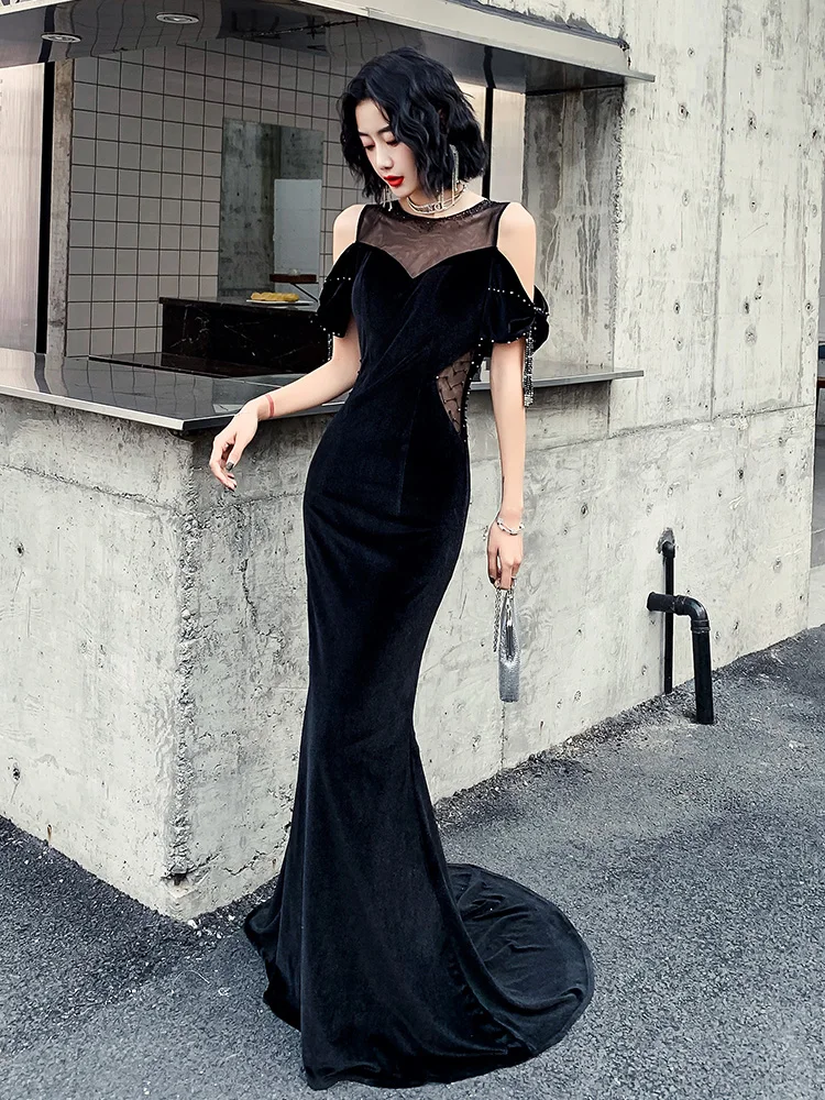 Ele Bla Velvet Fi Tail Evening Gown Women's Faionable High-Waisted Long Dr for Performance Par Date Cany An...
Ele Bla Velvet Fi Tail Evening Gown Women's Faionable High-Waisted Long Dr for Performance Par Date Cany An...