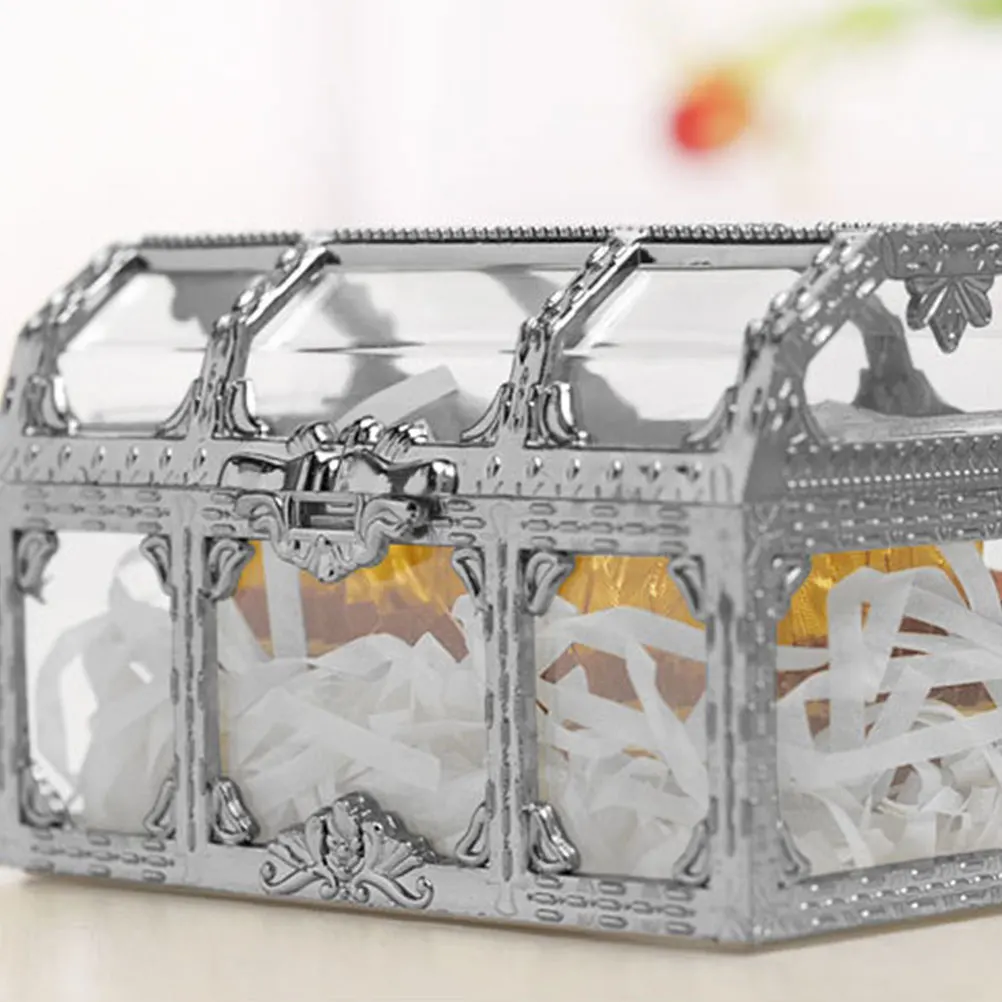 12Pcs Unique Treasure Box Candy Box Silver 7.4x5.2x5cm Wedding Party Supplies Durable Practical Gift Packaging 
12Pcs Unique Treasure Box Candy Box Silver 7.4x5.2x5cm Wedding Party Supplies Durable Practical Gift Packaging
