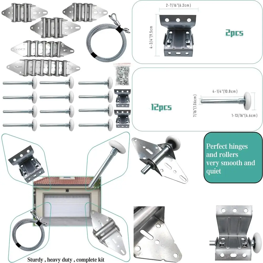 Garage Door Hinge and Roller Upgrade Kit, Complete Hardware and Parts Set, Track Wheel Replacement, Comprehensive Hinge Repair S
Garage Door Hinge and Roller Upgrade Kit, Complete Hardware and Parts Set, Track Wheel Replacement, Comprehensive Hinge Repair S