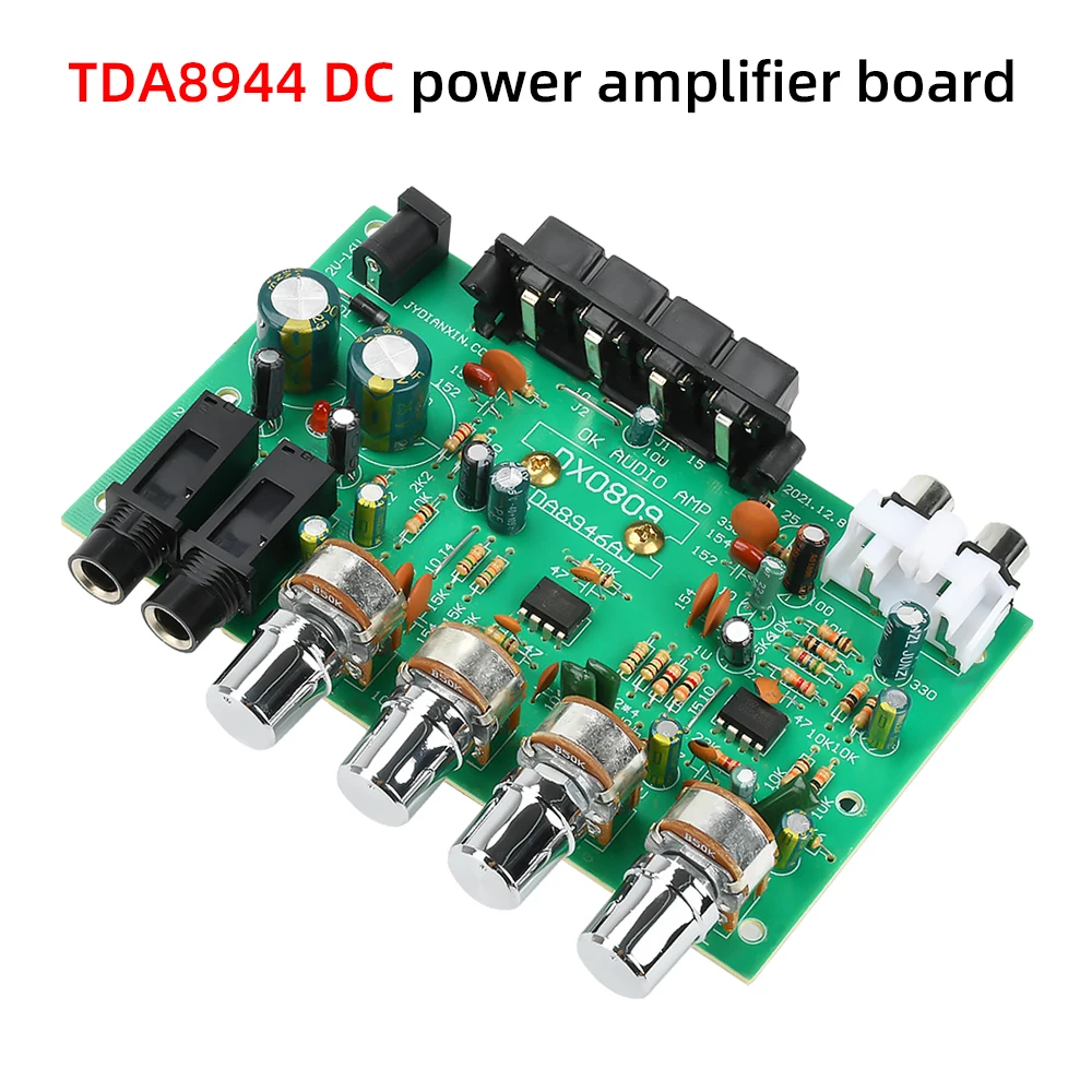 DC 12V dual-channel power amplifier board 2.0 power amplifier TDA8944 DC power amplifier module 40W+40W with microphone
DC 12V dual-channel power amplifier board 2.0 power amplifier TDA8944 DC power amplifier module 40W+40W with microphone